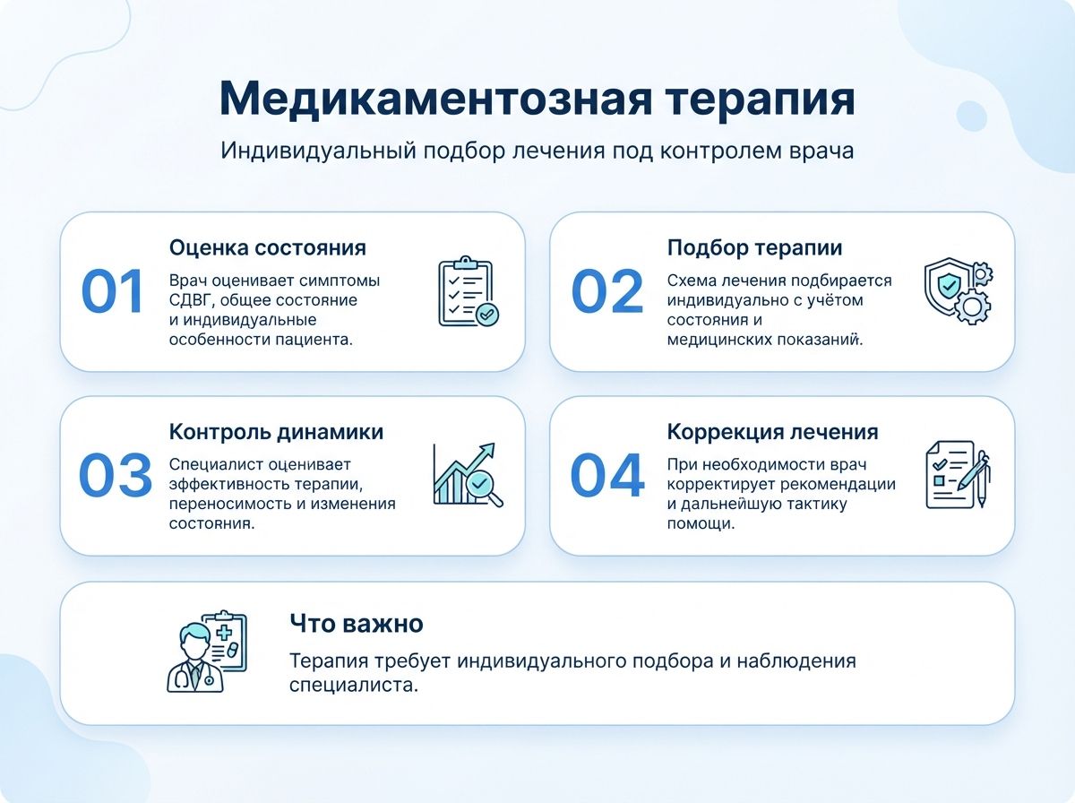 Лечение СДВГ в Воронеже у детей и взрослыхинфографика